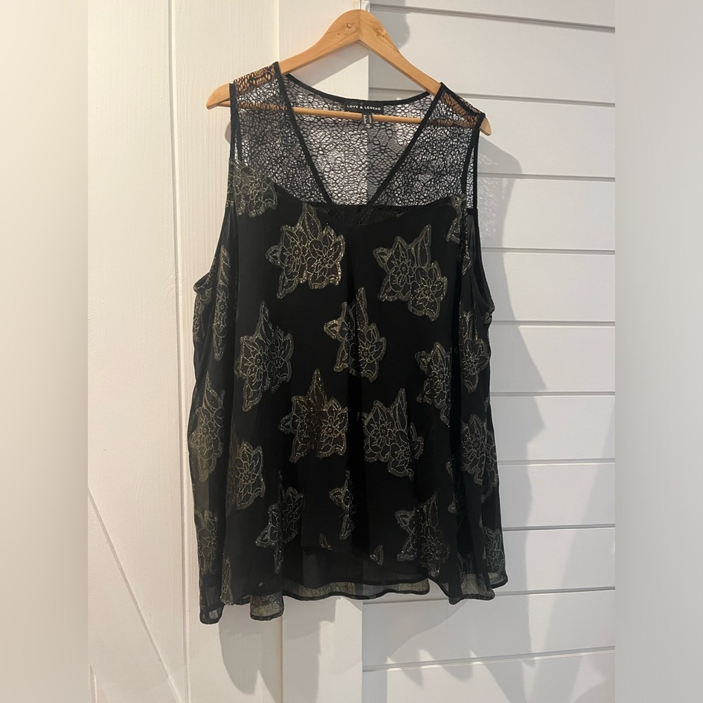 Love & Legend for Addition Elle Floral Lace Blouse